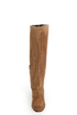 Naughty Monkey Bullet Beige Leather Laced Back Riding Boots