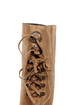 Naughty Monkey Bullet Beige Leather Laced Back Riding Boots