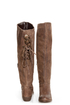 Naughty Monkey Bullet Brown Leather Laced Back Riding Boots