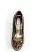 Naughty Monkey Glistening Tan Leopard Print Sequin High Heels