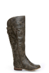 Not Rated Battlefront Khaki Snap Button-Studded OTK Riding Boots