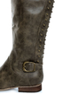 Not Rated Battlefront Khaki Snap Button-Studded OTK Riding Boots
