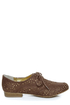 Not Rated Fascination Taupe and Gold Eyelet Oxfords
