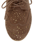 Not Rated Fascination Taupe and Gold Eyelet Oxfords
