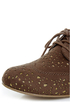 Not Rated Fascination Taupe and Gold Eyelet Oxfords