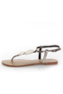 Not Rated Hammer Head Pewter Metallic Thong Sandals