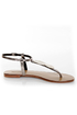 Not Rated Hammer Head Pewter Metallic Thong Sandals