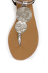 Not Rated Hammer Head Pewter Metallic Thong Sandals