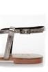 Not Rated Hammer Head Pewter Metallic Thong Sandals