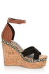 Not Rated Match Maker Black Pattern Play Platform Wedges