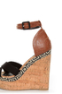 Not Rated Match Maker Black Pattern Play Platform Wedges