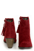 O\\\\\\\'Neill Raleigh Garnet Red Side-Stitched Ankle Booties