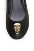 Promise Barbosa Black Skull Charm Ballet Flats
