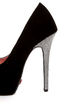 Promise Marino Black Metallic Cap-Toe Platform Pumps