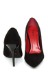 Promise Crescent Black Suede Pointed Pumps