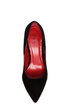 Promise Crescent Black Suede Pointed Pumps