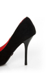 Promise Crescent Black Suede Pointed Pumps