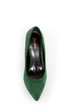 Promise Crescent Hunter Green Suede Pointed Pumps