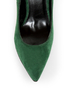 Promise Crescent Hunter Green Suede Pointed Pumps