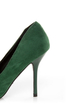 Promise Crescent Hunter Green Suede Pointed Pumps
