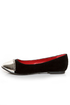Promise Emporium Black & Silver Cap-Toe Ballet Flats