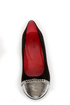 Promise Emporium Black & Silver Cap-Toe Ballet Flats