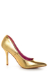 Promise Ivana Gold Metallic Pointed Pumps