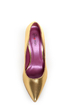 Promise Ivana Gold Metallic Pointed Pumps