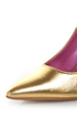 Promise Ivana Gold Metallic Pointed Pumps