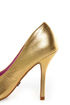 Promise Ivana Gold Metallic Pointed Pumps