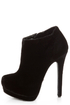 Promise Kailin Black Velvet Platform Booties
