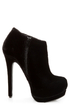 Promise Kailin Black Velvet Platform Booties