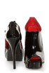 Promise Lewi Black Patent Cutout Shootie Pumps