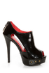 Promise Lewi Black Patent Cutout Shootie Pumps