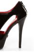 Promise Lewi Black Patent Cutout Shootie Pumps
