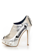 Promise Lewi Silver Metallic Cutout Shootie Pumps