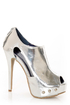 Promise Lewi Silver Metallic Cutout Shootie Pumps
