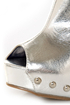 Promise Lewi Silver Metallic Cutout Shootie Pumps