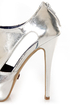 Promise Lewi Silver Metallic Cutout Shootie Pumps