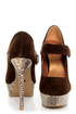 Promise Marciana Chocolate Snake Print Mary Jane Platform Pumps