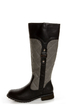 Promise Mattie Black and Grey Quilted Riding Boots