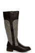 Promise Mattie Black and Grey Quilted Riding Boots