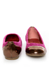 Promise Montreal Fuchsia Sparkle Tweed Cap-Toe Flats