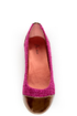 Promise Montreal Fuchsia Sparkle Tweed Cap-Toe Flats