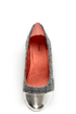 Promise Montreal Grey Sparkle Tweed Cap-Toe Flats