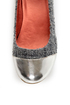 Promise Montreal Grey Sparkle Tweed Cap-Toe Flats