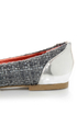 Promise Montreal Grey Sparkle Tweed Cap-Toe Flats