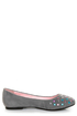 Promise Neon Grey Rhinestone Studded Ballet Flats