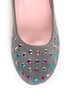 Promise Neon Grey Rhinestone Studded Ballet Flats