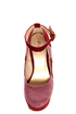 Promise Trustie Wine Red and Pink Color Block Platform Heels
